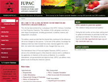 Tablet Screenshot of agrochemicals.iupac.org
